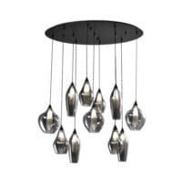 BRIGHT STAR PEN847/11 SMOKED GLASS PENDANT