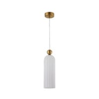 BRIGHT STAR PEN854 WHITE GLASS PENDANT