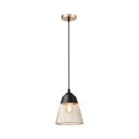 BRIGHT STAR PEN863 BLACK & GOLD PENDANT