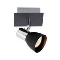 BRIGHT STAR S056/1 CHROME & MATT BLACK SPOT LIGHT