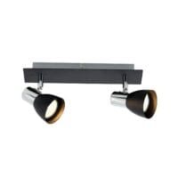 BRIGHT STAR S056/2 CHROME & MATT BLACK SPOT LIGHT