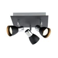BRIGHT STAR S056/3 CHROME & MATT BLACK SPOT LIGHT