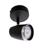 BRIGHT STAR S064/1 POLISHED CHROME & BLACK SPOT LIGHT