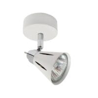 BRIGHT STAR S066/1 POLISHED CHROME & WHITE SPOT LIGHT
