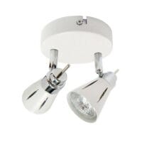 BRIGHT STAR S066/2 POLISHED CHROME & WHITE SPOT LIGHT