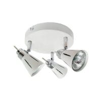 BRIGHT STAR S066/3 POLISHED CHROME & WHITE SPOT LIGHT