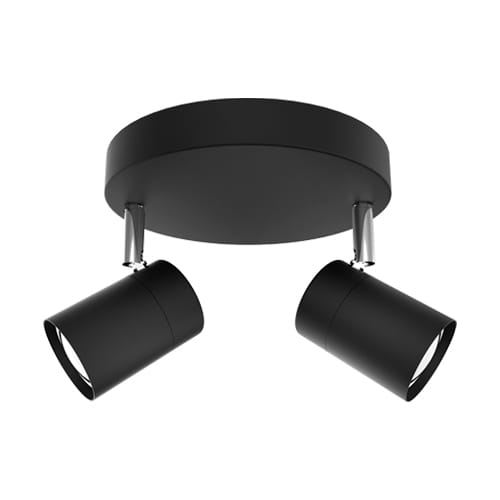 BRIGHT STAR S167/2 MATT BLACK & CHROME SPOTLIGHT Discount Lighting