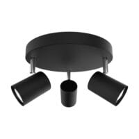 BRIGHT STAR S167/3 MATT BLACK & CHROME SPOTLIGHT