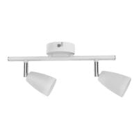 BRIGHT STAR S169/2 MATT WHITE & CHROME SPOTLIGHT