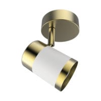 BRIGHT STAR S172/1 MATT WHITE & BRASS SPOTLIGHT