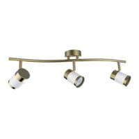BRIGHT STAR S172/3 MATT WHITE & BRASS SPOTLIGHT