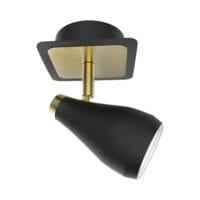BRIGHT STAR S173/1 MATT BLACK & BRASS SPOTLIGHT
