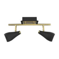 BRIGHT STAR S173/2 MATT BLACK & BRASS SPOTLIGHT