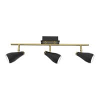 BRIGHT STAR S173/3 MATT BLACK & BRASS SPOTLIGHT