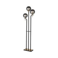 BRIGHT STAR SL424 SMOKED GLASS & METAL FLOOR LAMP