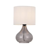 BRIGHT STAR TL674 BEIGE & SMOKED GLASS TABLE LAMP