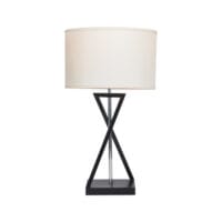 BRIGHT STAR TL695 BLACK & CHROME TABLE LAMP