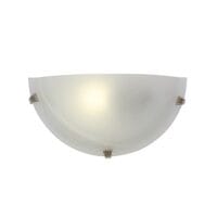 EUROLUX W55ASC ALABASTER SATIN CHROME WALL LIGHT