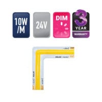 PIOLED WARM WHITE INDOOR DOTLESS LED STRIP L-JOINT