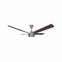 SOLENT MAXIMA SILVER & MAHOGANY CEILING FAN + CONTROLLER