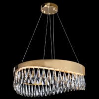 230v 25W Imperial Round Crystal and Gold LED Chandelier