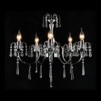 230v 40W E14 5 Light Elegant Crystal Chandelier