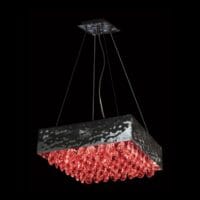 230v 40W G9 Large Red Magma Crystals Pendant