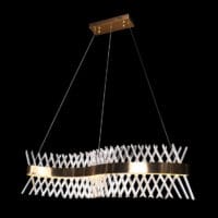 230v 48W LED SMD Wave Crystal and Gold Chandelier