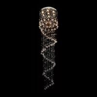 230v 50W GU10 Large Spiral Crystal Chandelier