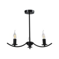 BRIGHT STAR CH395/3 BLACK METAL CHANDELIER