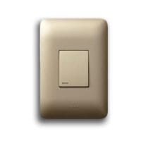 LEGRAND YSALIS PY1224CHA 2X4 1 LEVER 2 WAY SWITCH, CHAMPAGNE