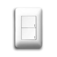 LEGRAND YSALIS PY224WHT 2X4 2 LEVER 1 WAY SWITCH, WHITE