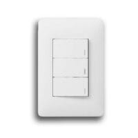 LEGRAND YSALIS PY324WHT 2X4 3 LEVER 1 WAY SWITCH, WHITE