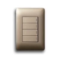 LEGRAND YSALIS PY424CHA 2X4 4 LEVER 1 WAY SWITCH, CHAMPAGNE