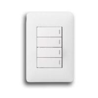 LEGRAND YSALIS PY424WHT 2X4 4 LEVER 1 WAY SWITCH, WHITE